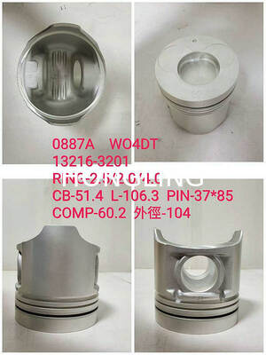Hino W04DT piston 13216-3201 MITSUBISHI S6N PISTON 37117-73200 KOMATSU 6M117A